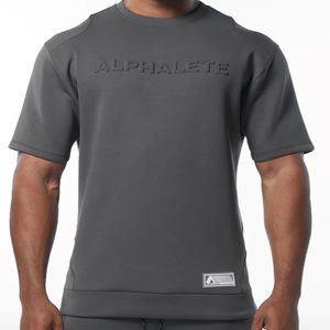 Alphalete Men’s Elements Half Sleeve Pullover - Large - Charcoal